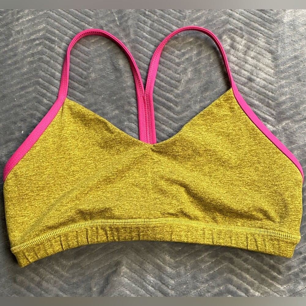Fleo Reinette Sports Bra Yellow Pink Large